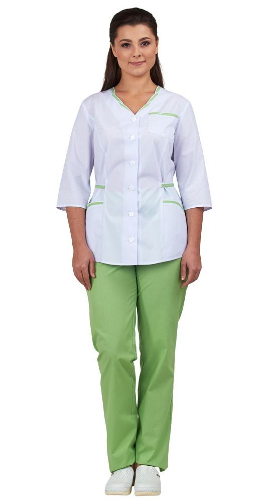 Комплект одежды женской Ольга белый-лайм